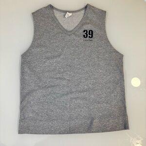 Calvin Klein Light Gray Knit Top - Muscle Tee - S - 80% Cotton